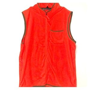 Men’s orange fleece vest